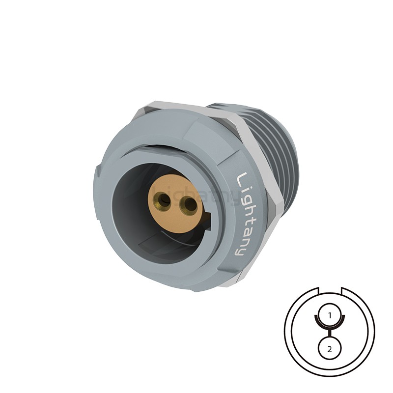 PKG.M0.2GL.LG雙螺母插座 焊線(xiàn) 推拉自鎖