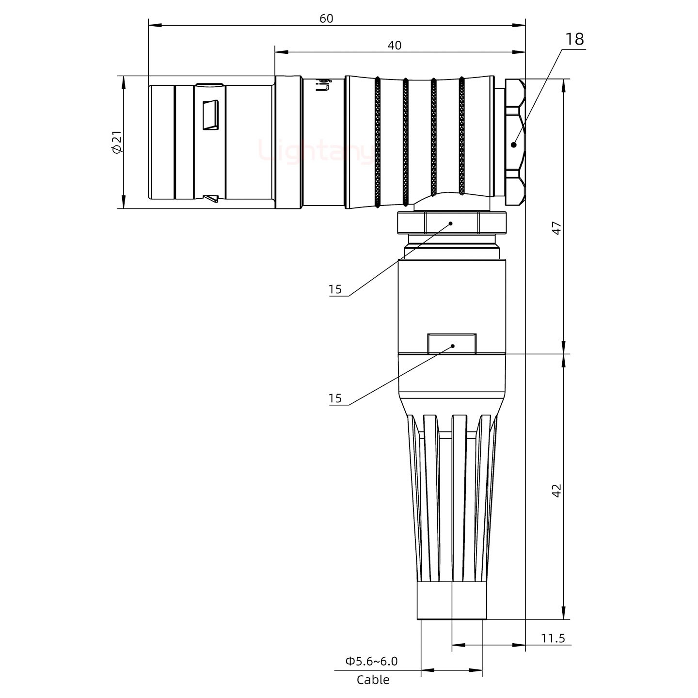 FHG.3K.024.CLAC60Z推拉自鎖帶護(hù)套彎式插頭